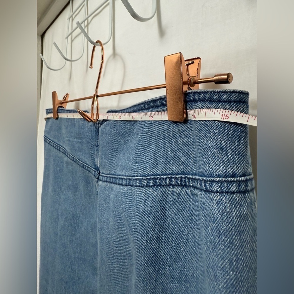 So Me Blue Denim Button-Front Midi Skirt 0113 - Picture 6 of 10